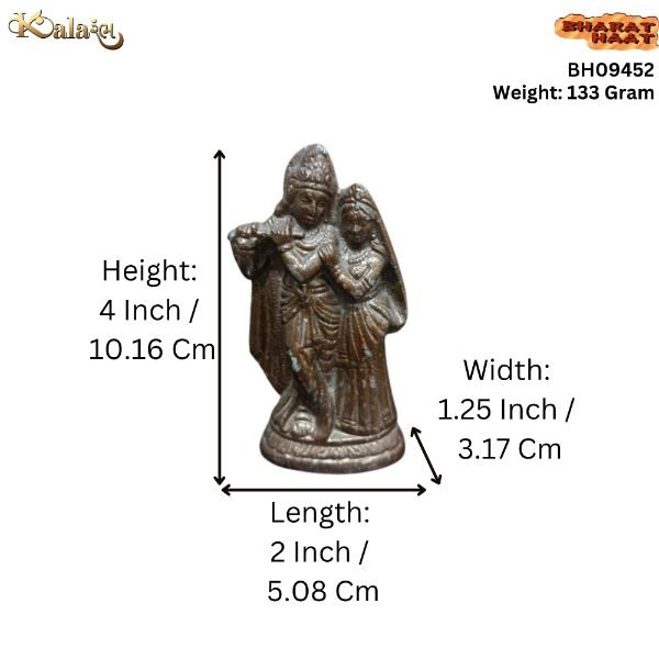 KALARAMBH Wrought Iron Radha Krishna 4 Inch, 1 Pcs KALARAMBH Wrought Iron Radha Krishna 4 Inch, 1 Pcs
