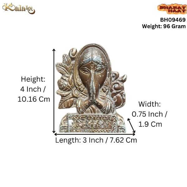 KALARAMBH Wrought Iron Namaste Idol 4 Inch, 1 Pcs KALARAMBH Wrought Iron Namaste Idol 4 Inch, 1 Pcs