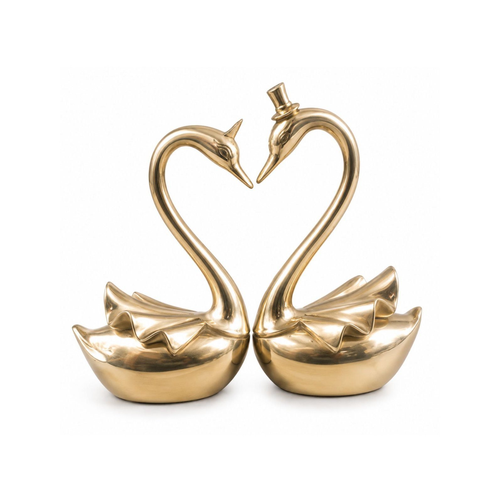 Brass Swan Pair 8 Inch BH11497 Brass Swan Pair 8 Inch BH11497