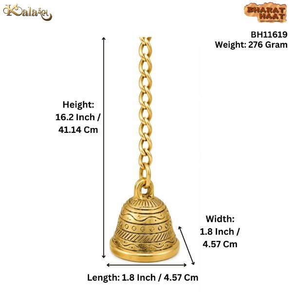 KALARAMBH Brass Bell 16.2 Inch, 1 Pcs KALARAMBH Brass Bell 16.2 Inch, 1 Pcs