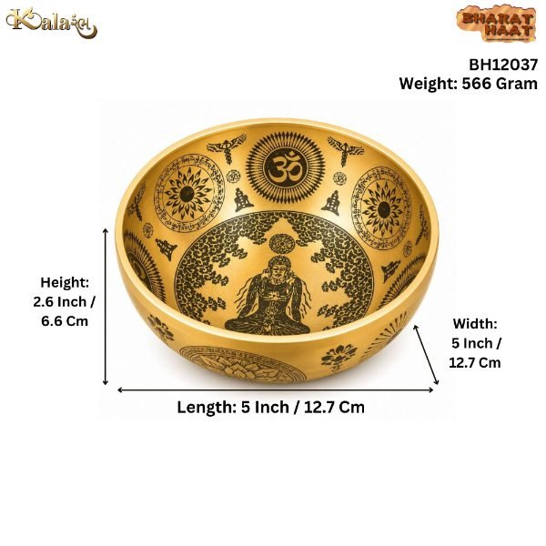 KALARAMBH Brass Singing Bowl 2.6 Inch, 1 Pcs KALARAMBH Brass Singing Bowl 2.6 Inch, 1 Pcs