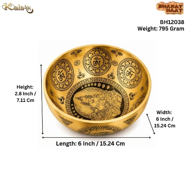 KALARAMBH Brass Singing Bowl 2.8 Inch, 1 Pcs KALARAMBH Brass Singing Bowl 2.8 Inch, 1 Pcs