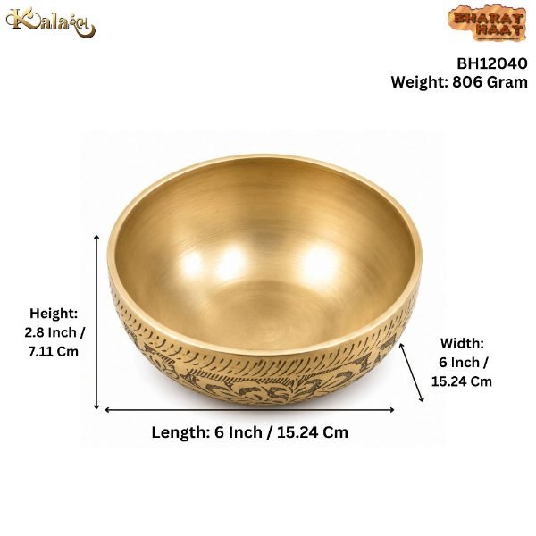 KALARAMBH Brass Singing Bowl 2.8 Inch, 1 Pcs KALARAMBH Brass Singing Bowl 2.8 Inch, 1 Pcs