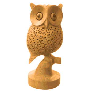 KALARAMBH WOODEN Owl 6 Inch, Pcs
