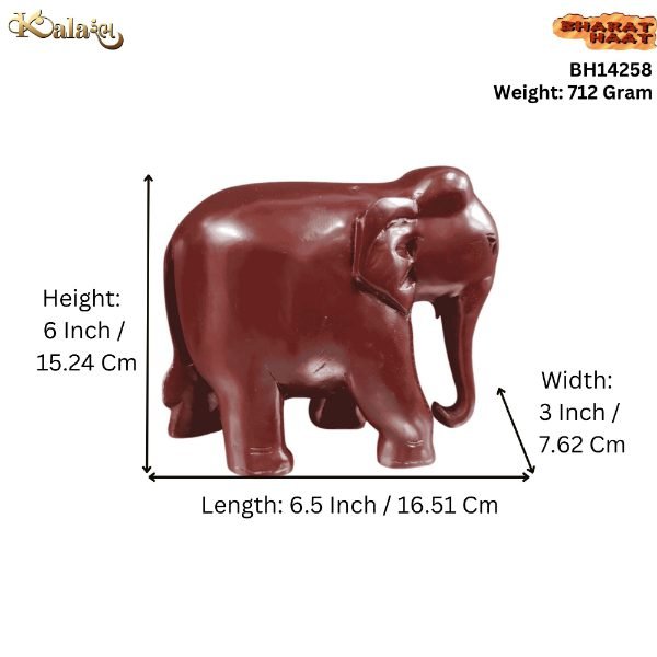 KALARAMBH WOODEN ELEPHANT 6 Inch, 1 Pcs KALARAMBH WOODEN ELEPHANT 6 Inch, 1 Pcs