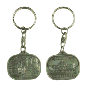 KALARAMBH Metal Keyring Ds Amber+City Palce--B Keychain 3.5 Inch, Pcs
