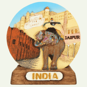 KALARAMBH Poly Plate Elepahnt wall & Stand 3.5 Inch, Pcs