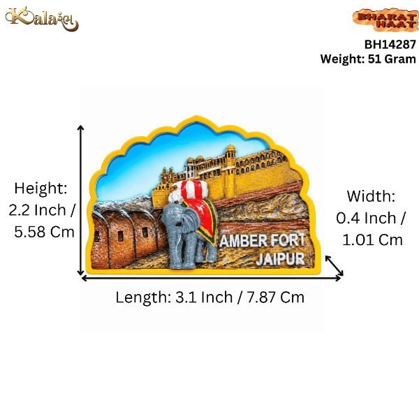KALARAMBH Poly Memoholder Amber Fort Jaipur 2.2 Inch, Pcs KALARAMBH Poly Memoholder Amber Fort Jaipur 2.2 Inch, Pcs