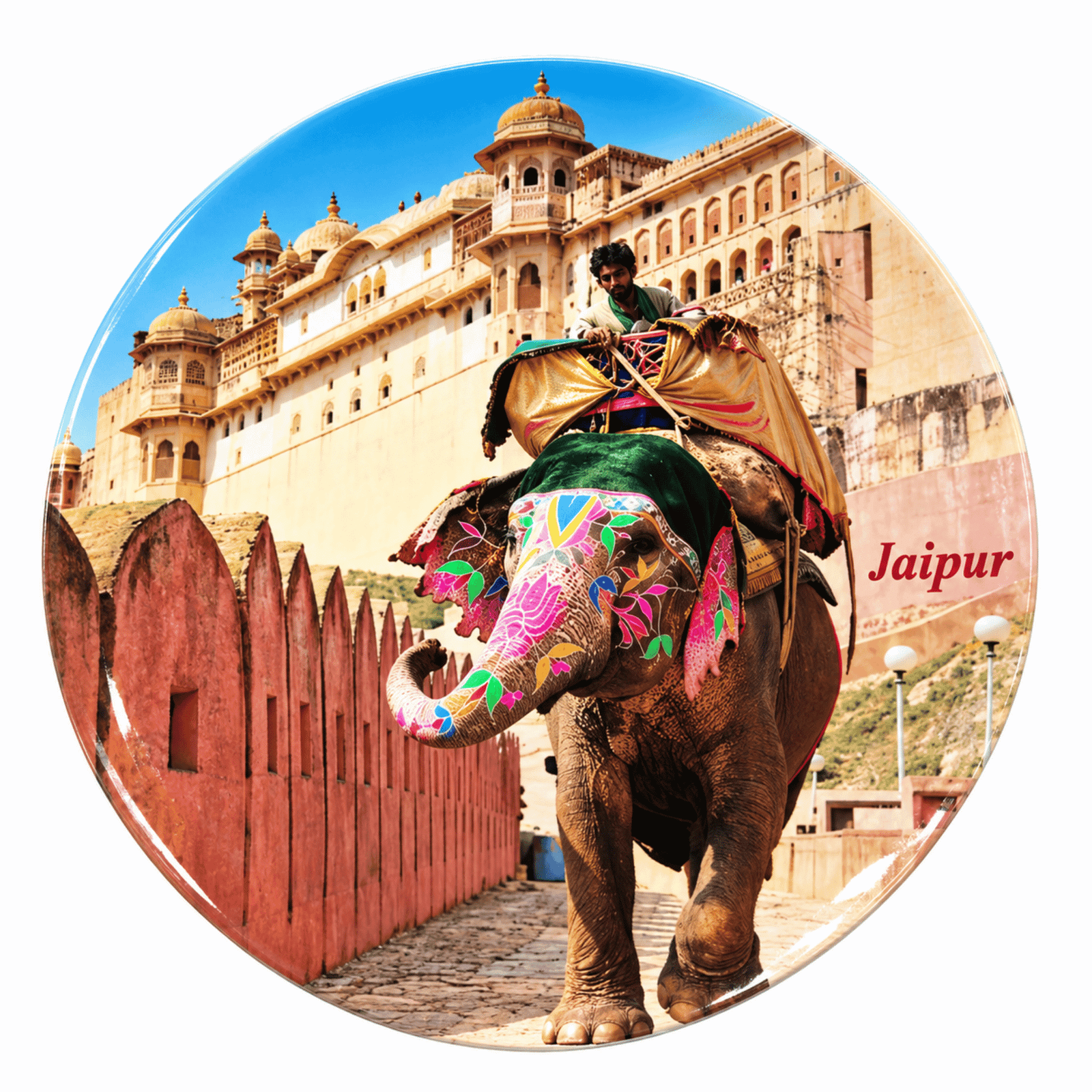 KALARAMBH Ceramic Amber Fort-Jaipur 4 Inch, Pcs KALARAMBH Ceramic Amber Fort-Jaipur 4 Inch, Pcs